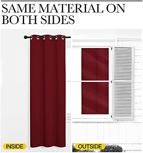 NICETOWN Burgundy Red Blackout Curtains - Image 6