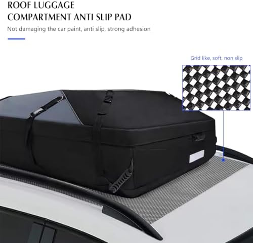 47 x 40 Inch Car Roof Rack Pad Rooftop Cargo Bag Protective Mat Black - Image 4