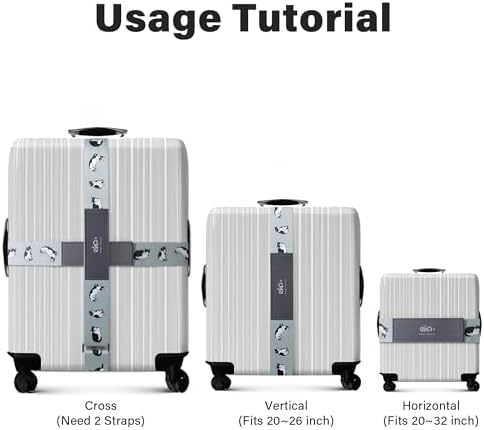 Luggage Straps for Suitcases, Adjustable Luggage Elastic Belt, Travel - Image 3