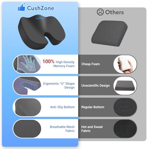 CushZone XL Memory Foam Seat Cushion - Image 3