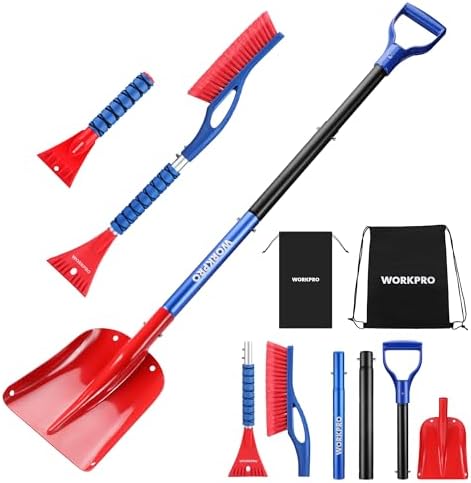 WORKPRO 3-Piece Snow Removal Kit, Snow Shovel, Ice Scraper & Snow Brush by WORKPRO
