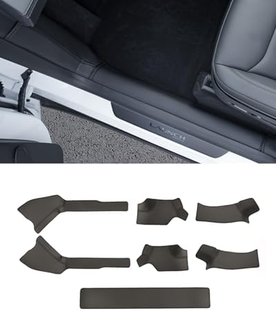 Model Y Juniper Door Sill Protector, 5 Seater Leather Fabric Door Sill by YOKOOHITECH