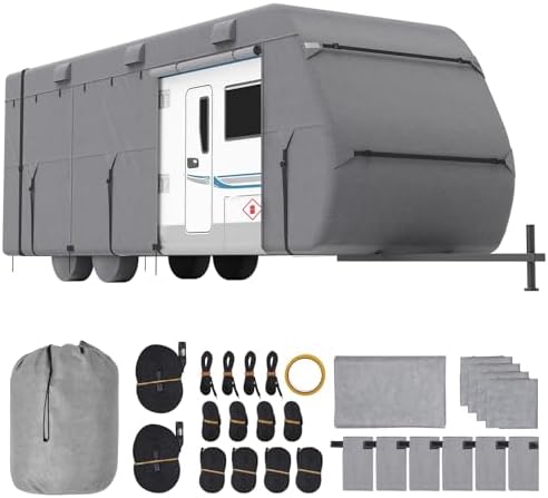 VEVOR Travel Trailer Cover, 27-30 ft RV Cover, 4-Layer Non-Woven Fabric Camper by VEVOR
