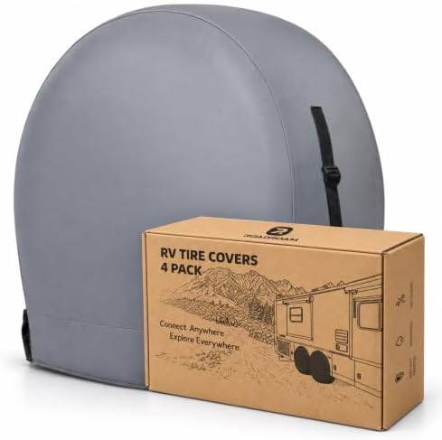 RV Tire Covers Set of 4, Fits 26"to 29" Tires by ROADROAM