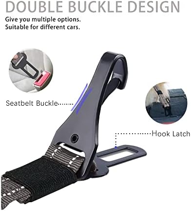 AUBELL Dog Seat Belt for Car, Updated 3-in-1 Bungee Dog Car Harness - Image 3