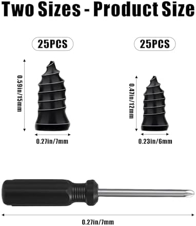 50 PCS Tire Repair Rubber Nails, Spiral Vacuum Tire Plug Kit - Image 2