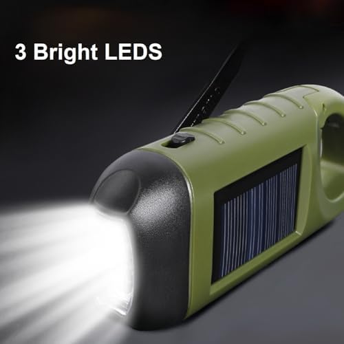 2026 Mini Hand Crank Solar LED Emergency Flashlight, USB Output, Type C - Image 4