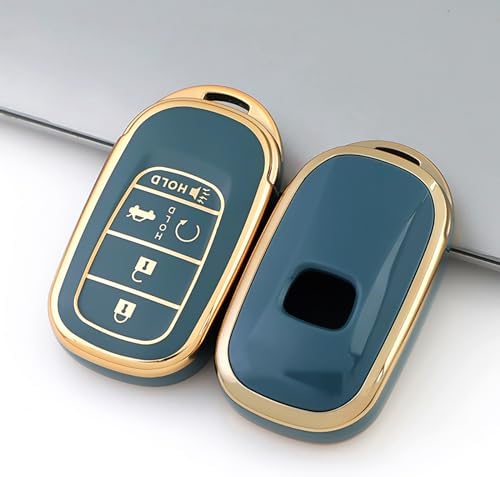 TPU Key Fob Cover with Leather Keychain, Compatible with Honda Accord Civic - Image 4