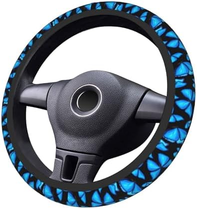 Blue Butterfly Steering Wheel Covers Non Slip Neoprene Steering Wheel Protector - Image 4