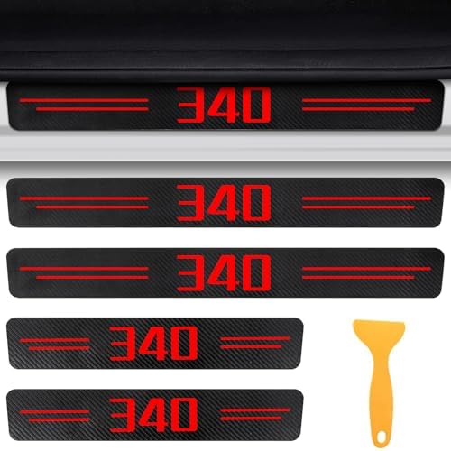 Door Sill Protectors for 3-Serie M340i, Carbon Fiber Leather Front/Rear Door - Image 2