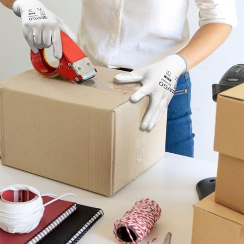 KAYGO Safety Work Gloves for Men Women, PU Coated Palm & Fingers - Image 3