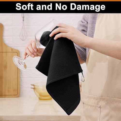 Homaxy 100% Cotton Waffle Weave Dish Cloths, 12 Pack - Image 4