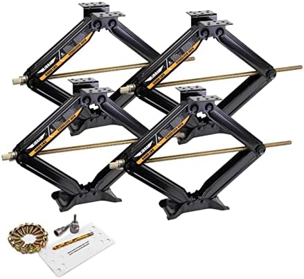 LIBRA Set 4 6000lbs 24" Camper RV Trailer Stabilizer Leveling Scissor Jacks by LIBRA
