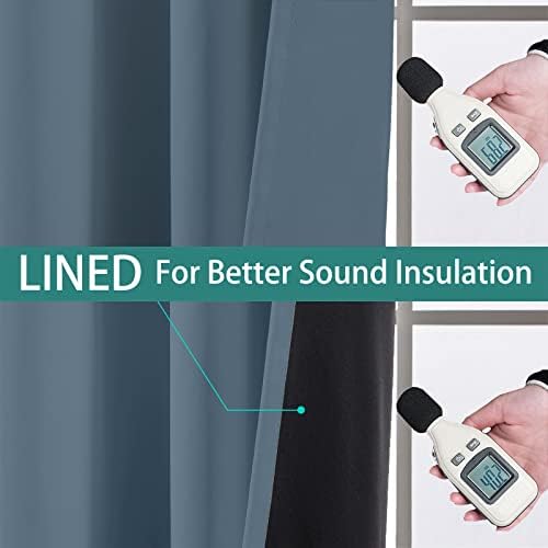 Yakamok Total Blackout Curtains, 2 Thick Layers Completely Blackout Soild - Image 4