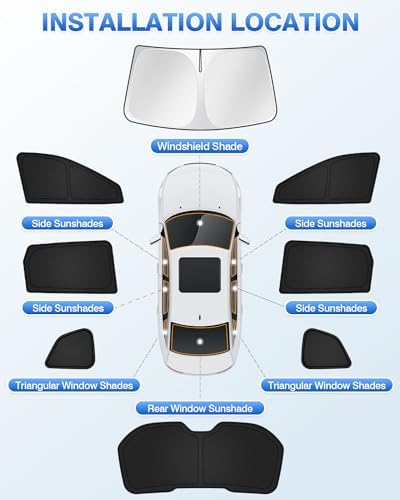Canvcle Sunshades for 2014-2020 Nissan Rogue Accessories Windshield Sun Shade - Image 5