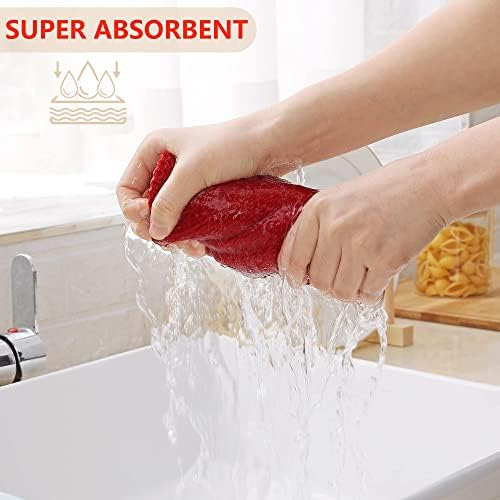 Homaxy 100% Cotton Waffle Weave Kitchen Dish Cloths 6-Pack - Image 3