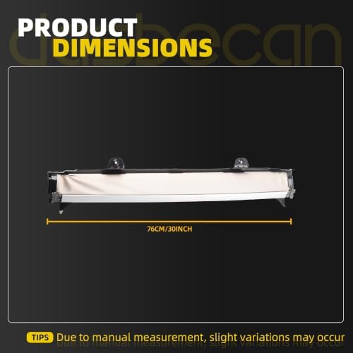 Dasbecan Beige Panoramic Sunroof Sun Shade Compatible - Image 4