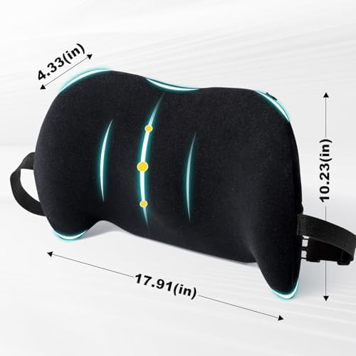 BYMECOST Lumbar Support Pillow for Car, Memory Foam Car Back Cushion - Image 2