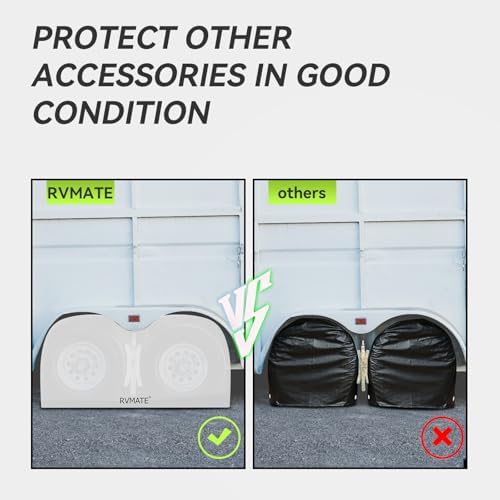 RVMATE RV Tire Covers, Dual Axle Wheel Cover, 1 Pack, Fit 27"-30" Dia. Tire - Image 6