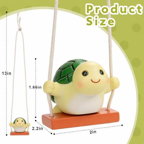 YGMONER Swinging Tortoise Car Hanging Ornament – Funny Rear View Mirror Hanging - Image 2