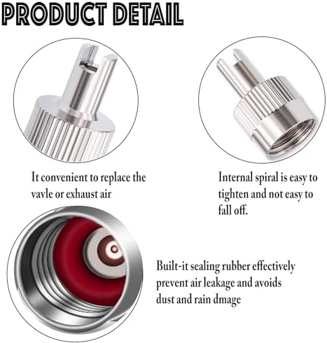 10PCS Tire Valve Stem Caps, Nickel Brass Slotted Slot Valve Stem Caps - Image 3