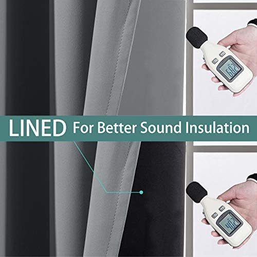 Yakamok Grey Blackout Curtains 72 Inches Long - Image 4
