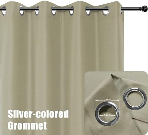 BONZER Wide Outdoor Curtains for Patio Water Resistant - Image 2