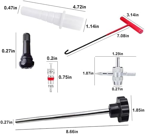 Quick Change Car Tire Valve Tool Kit, Tire Valve Stem Core Remover - Image 2