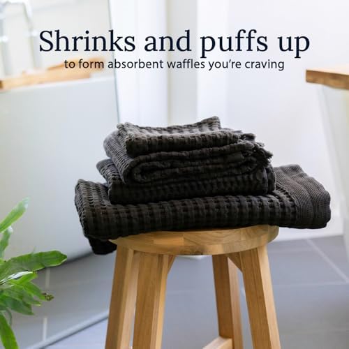GILDEN TREE Waffle Towel Set Quick Dry Thin | 2 Bath Towels | 2 Hand Towels | 2 - Image 3