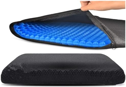 Gel Seat Cushion, Cool & Breathable 16inX13.7inX1in，ZDPP by Unknown