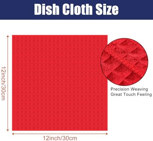 Homaxy Microfiber Waffle Weave Kitchen Dish Cloths, 12 Pack - Image 2