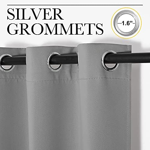 NICETOWN Thermal Insulated Grommet Blackout Curtains, 2 Panels, W42 x L78 -Inch - Image 3