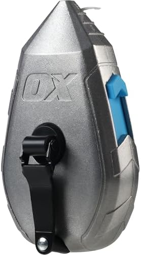 OX Chalk Line Tool 100ft Aluminum Body Steel Crank Chalk Box by OXTools