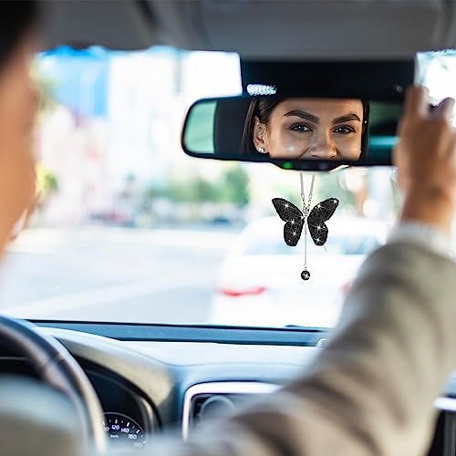 zipelo Rhinestone Butterfly Rearview Mirror Charm - Image 4