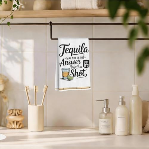 Tequila Gifts, Funny Kitchen Towels, Tequila Accessories Hand Towels - Image 4