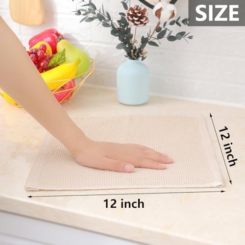 Homaxy 100% Cotton Waffle Weave Kitchen Dish Cloths 6-Pack - Image 5