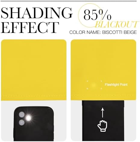 NICETOWN Bright Yellow Curtains 120" Long - Image 5
