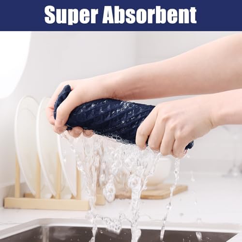 Homaxy Microfiber Waffle Weave Kitchen Towels, 4 Pack - Image 3