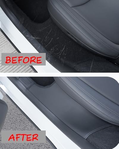 Model Y Juniper Door Sill Protector, 5 Seater Leather Fabric Door Sill - Image 6