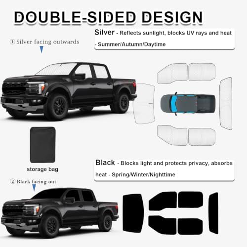 KMF 6pcs Thicken Full Window Sun Shades - Image 3