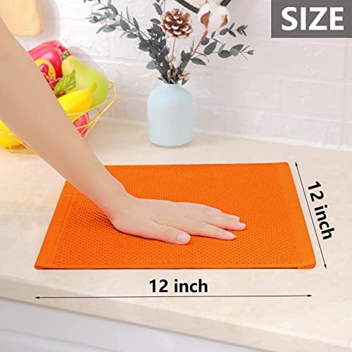 Homaxy 100% Cotton Waffle Weave Kitchen Dish Cloths 6-Pack - Image 5