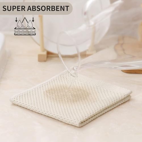 Kitinjoy 100% Cotton Waffle 6-Pack Kitchen Towels - Image 3