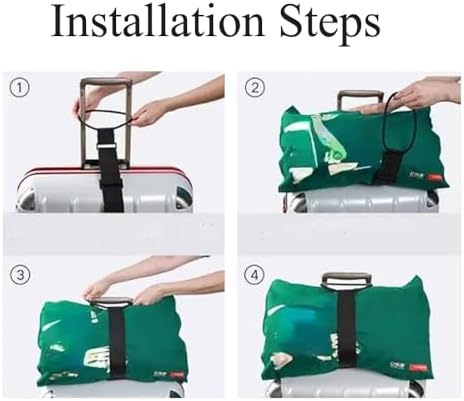 2 Pack Luggage Straps for Add a Bag Bungees Lightweight Easy Elastic Wrap Belts - Image 3