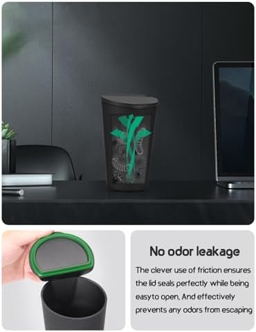 BMZX Car Trash Can with Lid Small Cup Holder Door Pocket Garbage Can Trash Bin - Image 3