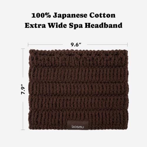 Luxury Organic Japanese Cotton Waffle Spa Headband - Image 3