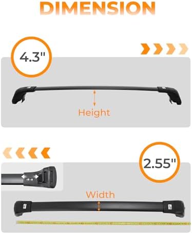 330lbs Roof Rack Cross Bars Fit - Image 6