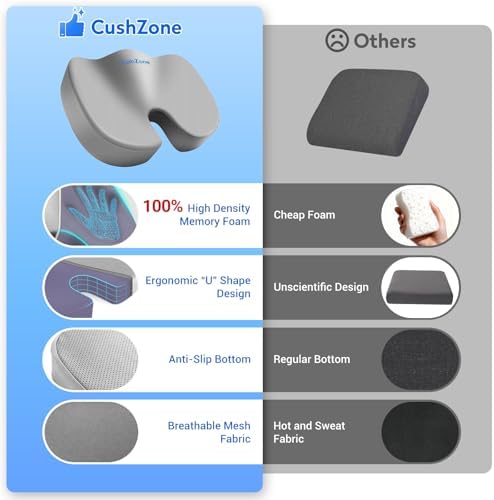 CushZone XL Memory Foam Seat Cushion - Image 3