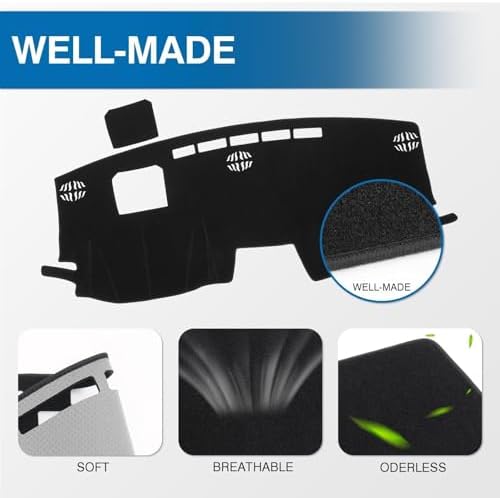 KUST Black Dash Cover for Toyota Sienna 2021-2024 2025 2026 Non-Slip Dashboard - Image 4