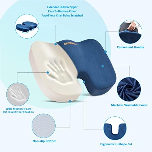 SAIREIDER Chair Cushion and Lumbar Support Pillow - Image 3