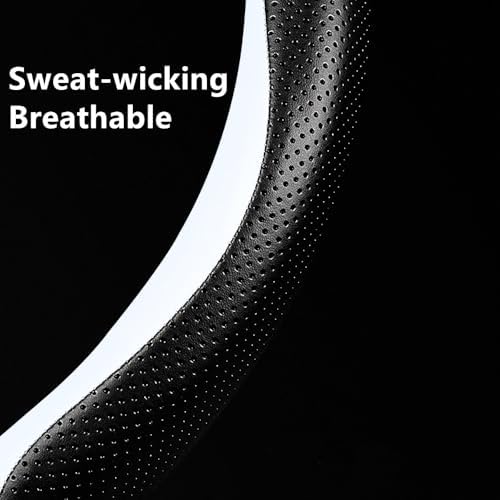 Carodi Leather Car Steering Wheel Cover, Fashionable, Comfortable, Breathable - Image 4